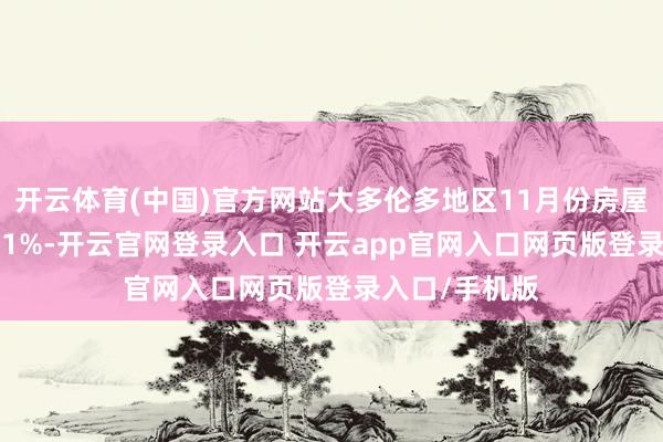 开云体育(中国)官方网站大多伦多地区11月份房屋销量激增44.1%-开云官网登录入口 开云app官网入口网页版登录入口/手机版