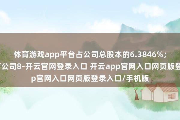 体育游戏app平台占公司总股本的6.3846%；海通新动力捏有公司8-开云官网登录入口 开云app官网入口网页版登录入口/手机版