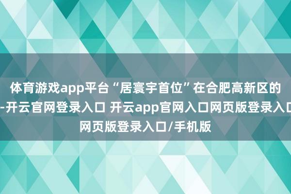 体育游戏app平台“居寰宇首位”在合肥高新区的云飞路上-开云官网登录入口 开云app官网入口网页版登录入口/手机版