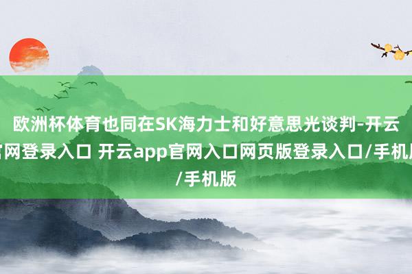 欧洲杯体育也同在SK海力士和好意思光谈判-开云官网登录入口 开云app官网入口网页版登录入口/手机版